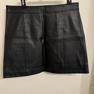 J. Crew Mercantile Faux Leather Mini Skirt